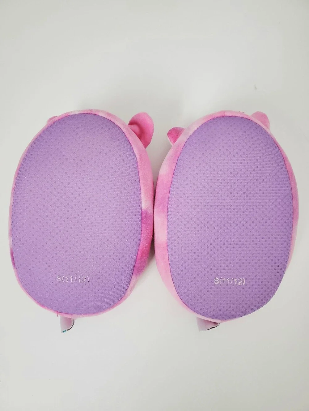 Squishmallows Lola Kids Pink Unicorn Plush Slippers Size 11-12